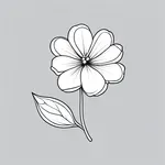 white flower brooch image